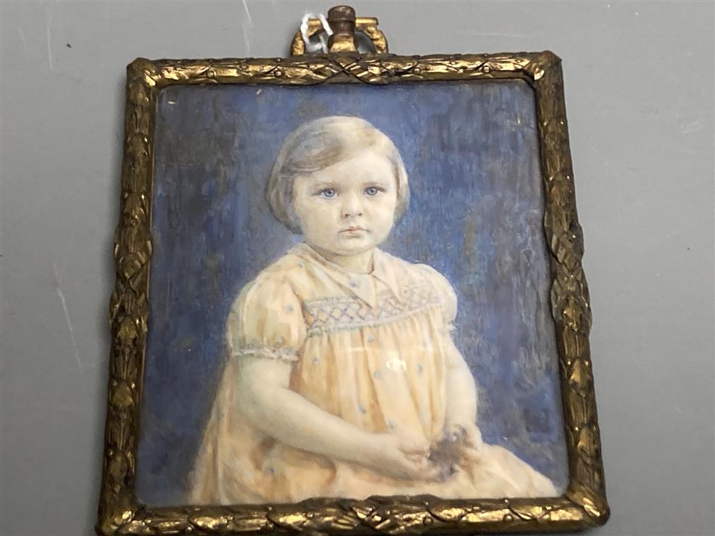 Phyllis Cooper (1895-1988), a collection of miniature portraits, circa 1920, 7.5 x 6.5cm and smaller